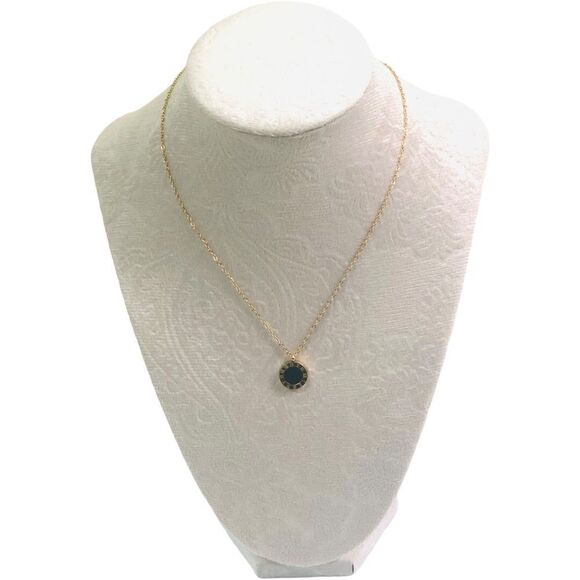 NEW Roman Numerals Reversible Gold Necklace Earrings Set - Picture 4 of 13